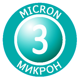 3 микрона