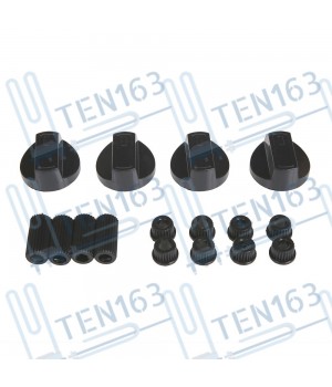 Ручки универсальные для плиты черные комплект 4шт