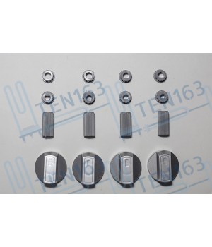 Ручки универсальные для плиты серебристые комплект 4шт