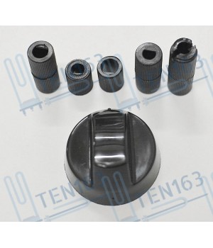 Ручка газового крана универсальная, 1 шт, черная