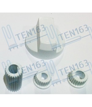 Ручка газового крана, универсальная, белая, 1 штука