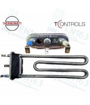 ТЭН 2000 Вт прямой с отверстием для стиральной машины Bosch, Siemens, Hansa Италия T-Controls