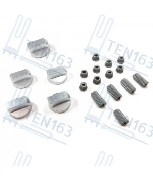 Ручки для газового крана универсальные серые, комплект 5 штук