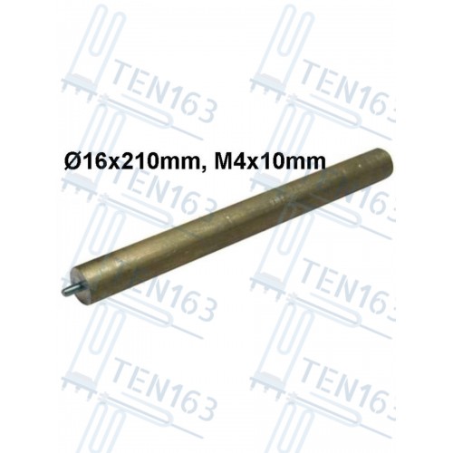 Анод магниевый M4x10mm, L=210mm, D=16