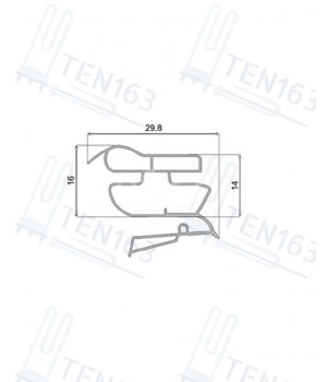 Уплотнитель для холодильника 575x680 профиль ИН