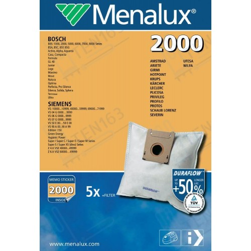 Мешок для пыли Menalux 2000