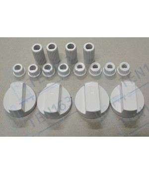 Ручки для газового крана универсальные белые, комплект 5 штук